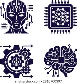 Futuristic technology concepts showcasing AI, neural networks, and automation processes