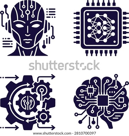 Futuristic technology concepts showcasing AI, neural networks, and automation processes