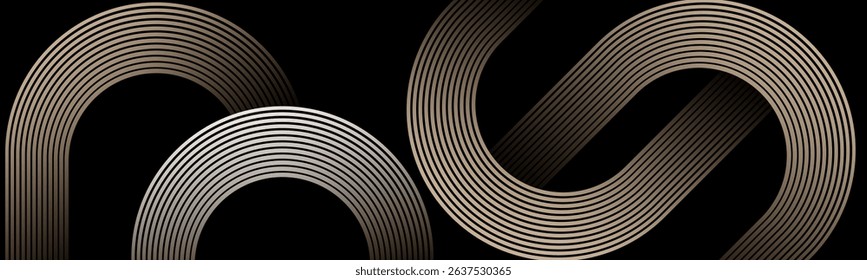 Futuristic technology consept abstract background vector illustration. Suit for curve banner. Geometric diagonal rounded lines. Dynamic shapes composition grey lines. Perfect for modern projects.