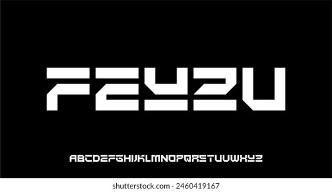 FUTURISTIC TECHNOLOGY FONT VECTOR DISPLAY