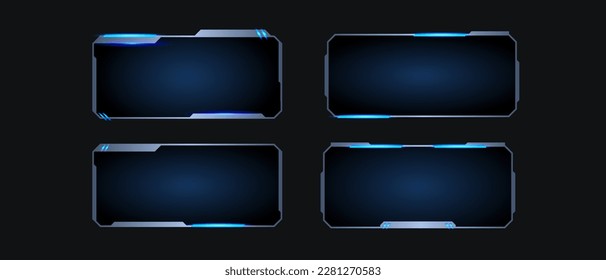 futuristic technology frames interface hud element design for ui games. web and app. Futuristic user interface. Vector design template	