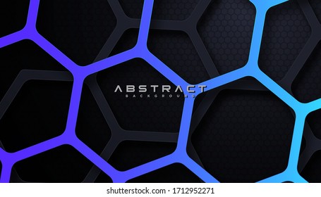 Futuristic technology hexagonal shape abstract background vector illustration 