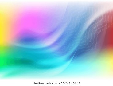 Futuristic technology holographic waves abstract glowing background. Vector design