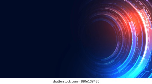 diseño de fondo de diseño de estilo hud de tecnología futurista