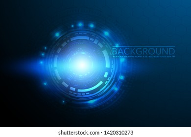 Futuristic technology HUD vector background. Eps10. - Vector
