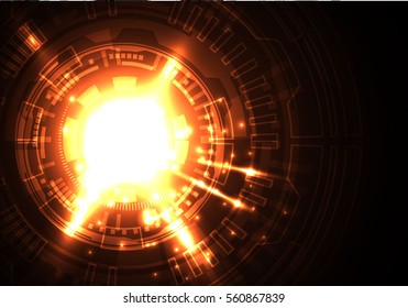 Futuristic technology HUD vector background. Eps10.