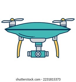 futuristic technology icon vector image in lines with white background