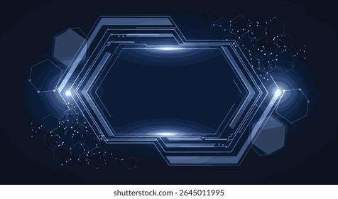 Futuristic Technology Interface Design Background With Data Visualization Elements and Digital Abstraction Concept