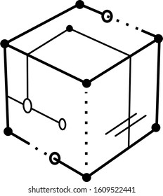 futuristic technology  line art icon 