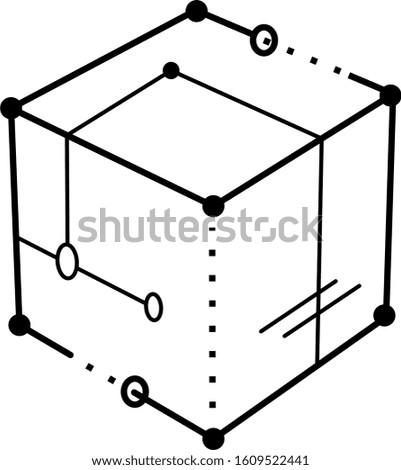 futuristic technology  line art icon 