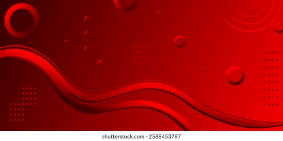 Futuristic technology Luxury pattern, with red gradient colour wave pattern shape and rounded circle design background vector illustration. Perfect for modern projects ,basktop wallpaper,business