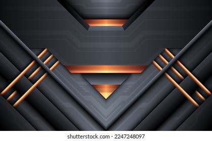 Futuristic technology metal surface gaming banner background