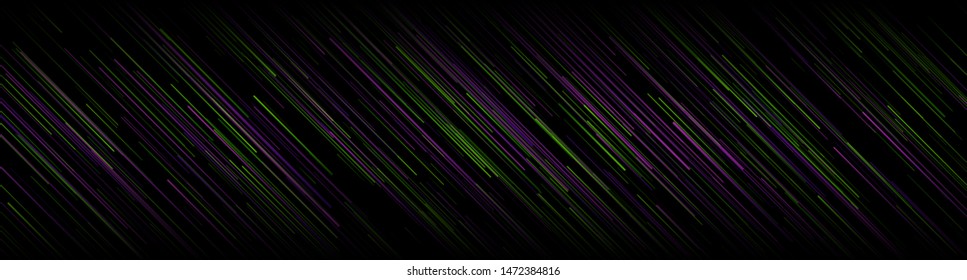 Futuristische Technologie moderne Banner-Grafik-Design mit grünen violetten Linien. Abstrakter geometrischer Hintergrund. Vektorgrafik-Webheader-Illustration