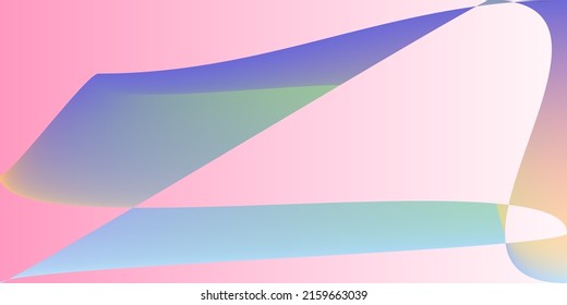 Tecnología Futurista Forma Moderna Diseño Moderno. Fondo Psicodélico Psicodélico Multicolor Minimal de moda. Malla de gradiente de capas digitales de gradiente de paquetería lisa y suave. Ilustración dinámica de neón en color arcoiris.