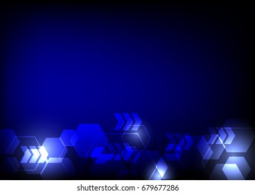 Futuristic technology on dark blue background