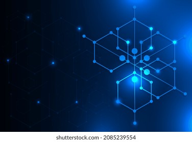 Futuristic technology with polygonal shapes. Metaverse Technology.