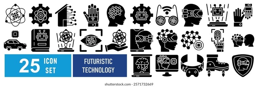Futuristic Technology related Icon set