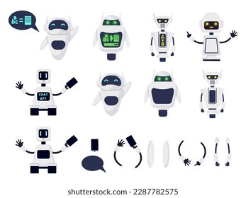 futuristic technology service and communication artificial intelligence, robot and bot software, chatbot ai