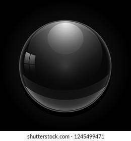 Futuristic technology space style. Abstract particles background with sphere shapes. Sphere with glares and highlights. Vector illustration with transparencies, gradient and effects.