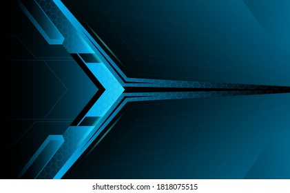 concepto futurista, tecnológico y de velocidad. Imagen digital de rayos de luz, rayas con luz azul