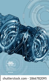 Futuristic technology style. Elegant background for business tech presentations