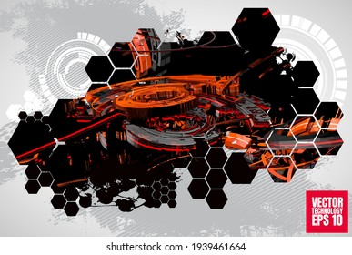 Futuristic technology style. Elegant background for business tech presentations