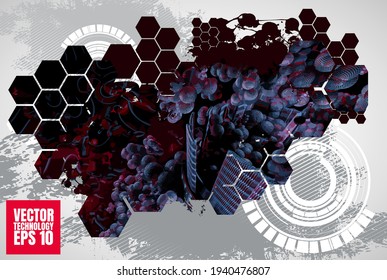 Futuristic technology style. Elegant background for business tech presentations