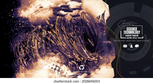 Futuristic technology style. Elegant background for business tech presentations. 