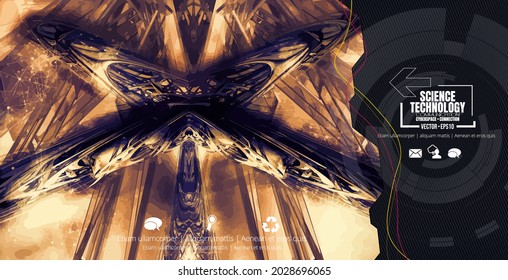 Futuristic technology style. Elegant background for business tech presentations. 