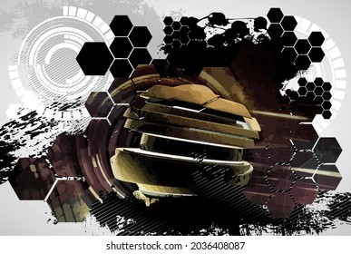 Futuristic technology style. Elegant background for business tech presentations