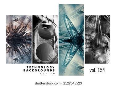 Futuristic technology style. Elegant background for business tech presentations, vector