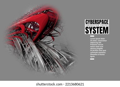 Futuristic technology style. Elegant background for business tech presentations, vector