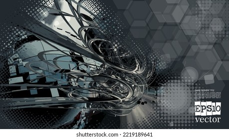 Futuristic technology style. Elegant background for business tech presentations.