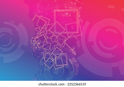 Futuristic technology style. Elegant background for business tech presentations.