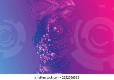 Futuristic technology style. Elegant background for business tech presentations.
