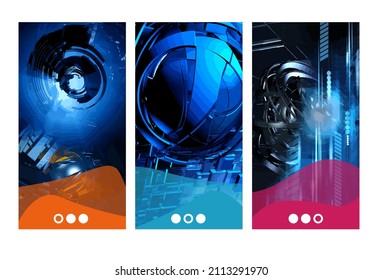 Futuristic technology style. Elegant tech background banners or presentations, vector