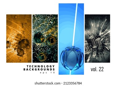 Futuristic technology style. Elegant tech background banners or presentations, vector
