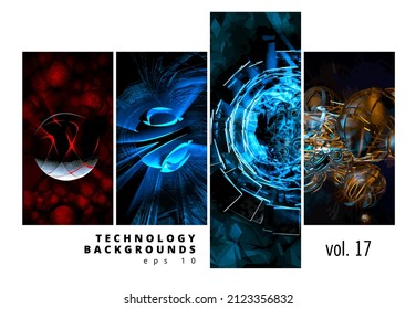 Futuristic technology style. Elegant tech background banners or presentations, vector