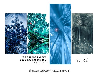 Futuristic technology style. Elegant tech background banners or presentations, vector