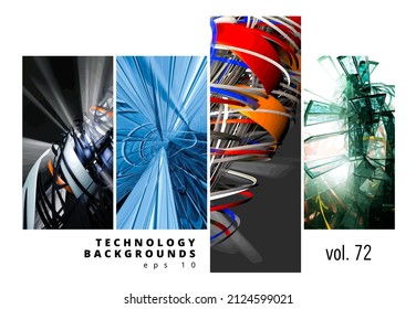 Estilo de tecnología futurista. Banners o presentaciones elegantes de fondo tecnológico, vector