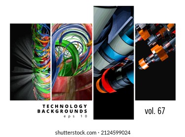 Futuristic technology style. Elegant tech background banners or presentations, vector