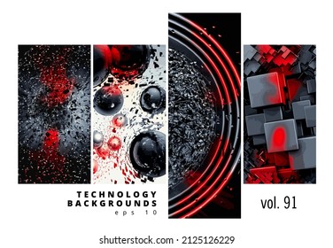 Futuristic technology style. Elegant tech background banners or presentations, vector