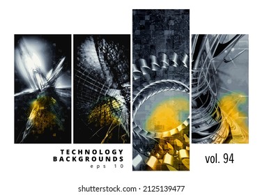 Futuristic technology style. Elegant tech background banners or presentations, vector