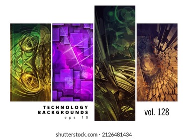 Futuristic technology style. Elegant tech background banners or presentations, vector