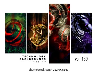 Futuristic technology style. Elegant tech background banners or presentations, vector