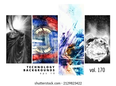 Futuristic technology style. Elegant tech background banners or presentations, vector