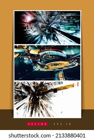 Futuristic technology style. Elegant tech background banners or presentations, vector