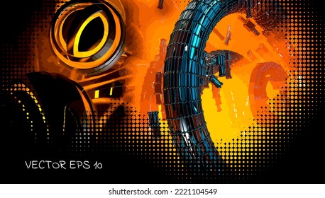 Futuristic technology style. Elegant tech background banners or presentations, vector