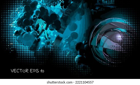 Futuristic technology style. Elegant tech background banners or presentations, vector