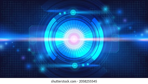 Futuristic technology themed blue abstract background design